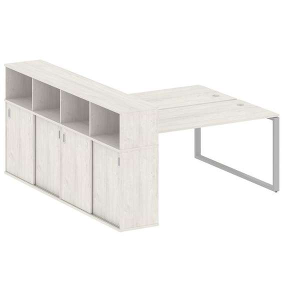 Метал Систем Рабочая станция с шкафом-купе на О-образном м/к БО.РС-СШК-4.4 Т