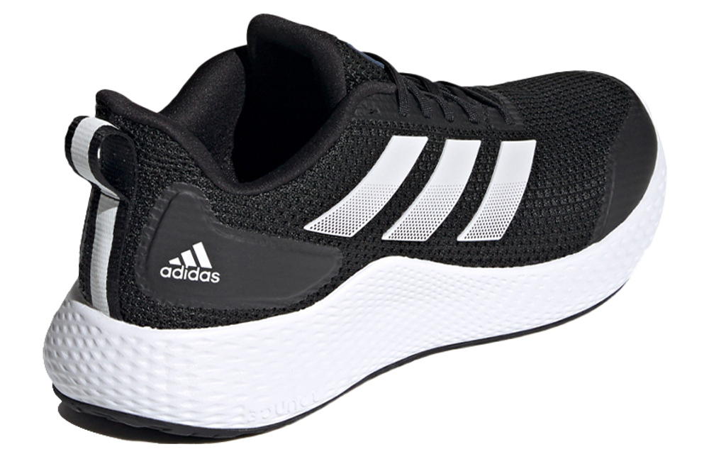 Adidas Edge Gameday comfortable fit sports fitness fabric breathable rebound low-cut casual running shoes men and women the same black and white