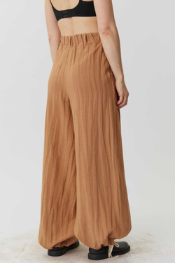 Длинные кюлоты из карамельного льна