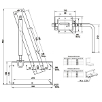 Механизм шкаф-кровать с 2 газлифтами 400N, полный комплект