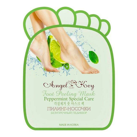 ANGEL KEY Пилинг-носочки с экстрактом мяты Fruit Peeling Mask 30 г (1 пара)