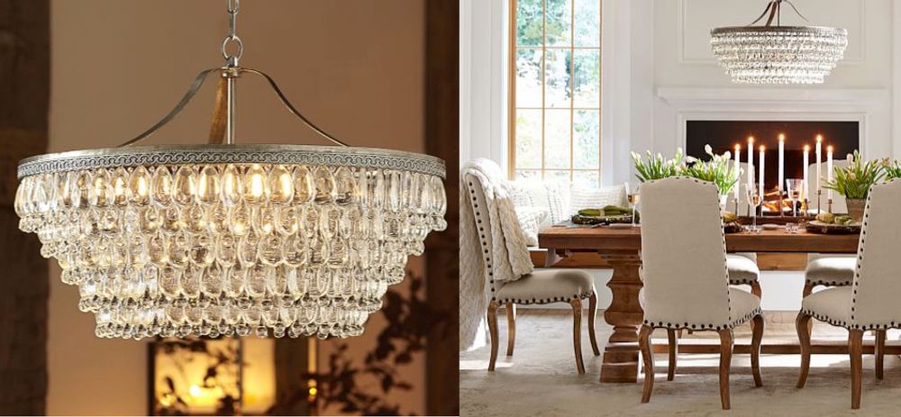 Подвесная Люстра Clarissa Glass Drop Petite Round Chandelier By Imperiumloft