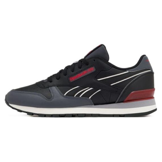 Классические кожаные кроссовки reebok Низки Черно-красные Унисекс