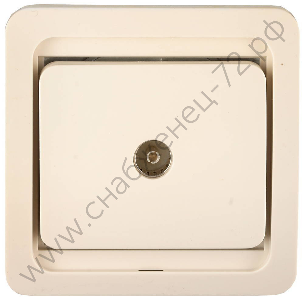 СВЕТОЗАР Гамма, телевизионная одинарная цвет бежевый, Электрическая розетка (SV-54115-B)