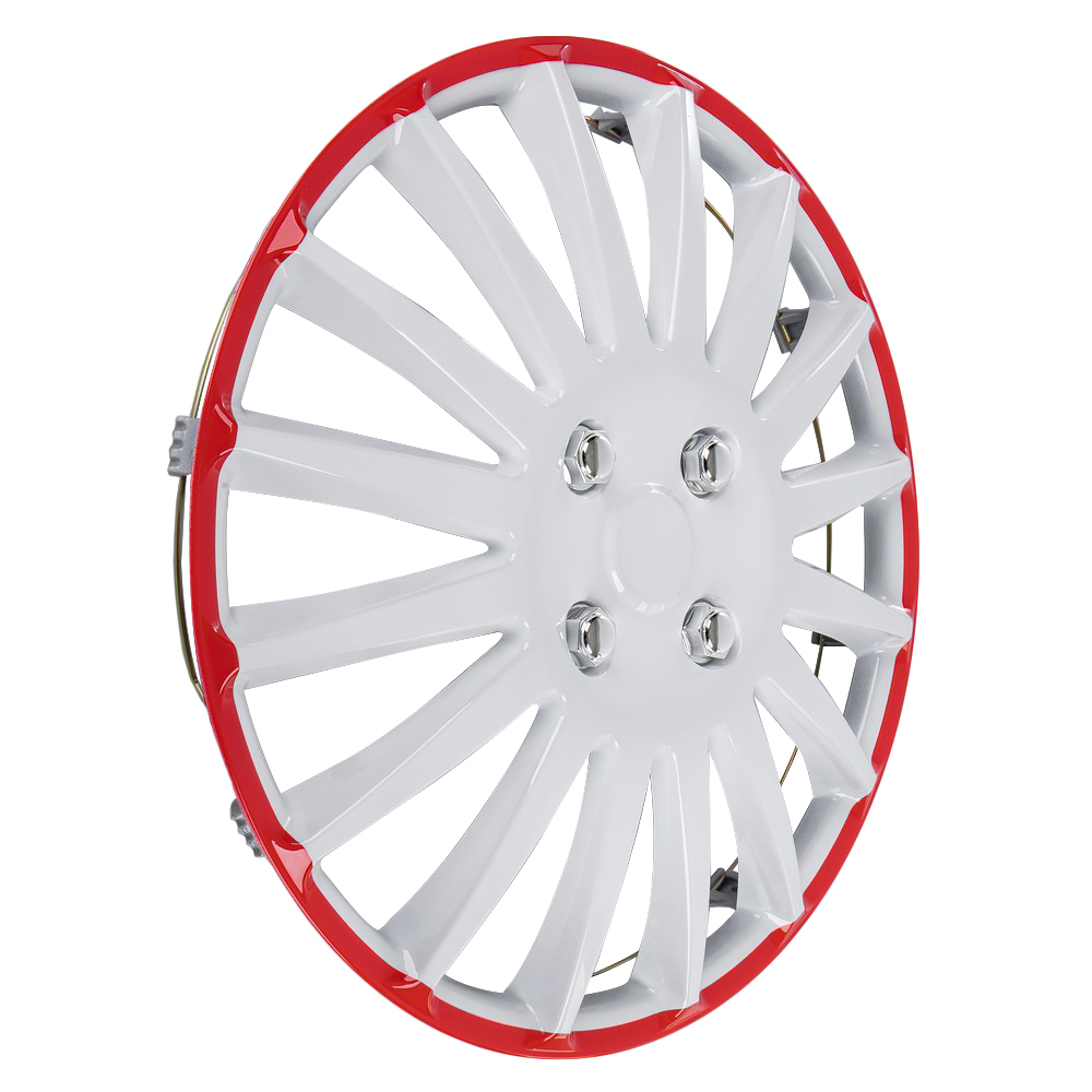Колпаки R16 Orion 4шт (бело-красные) ABS-пластик ARNEZI A0702080