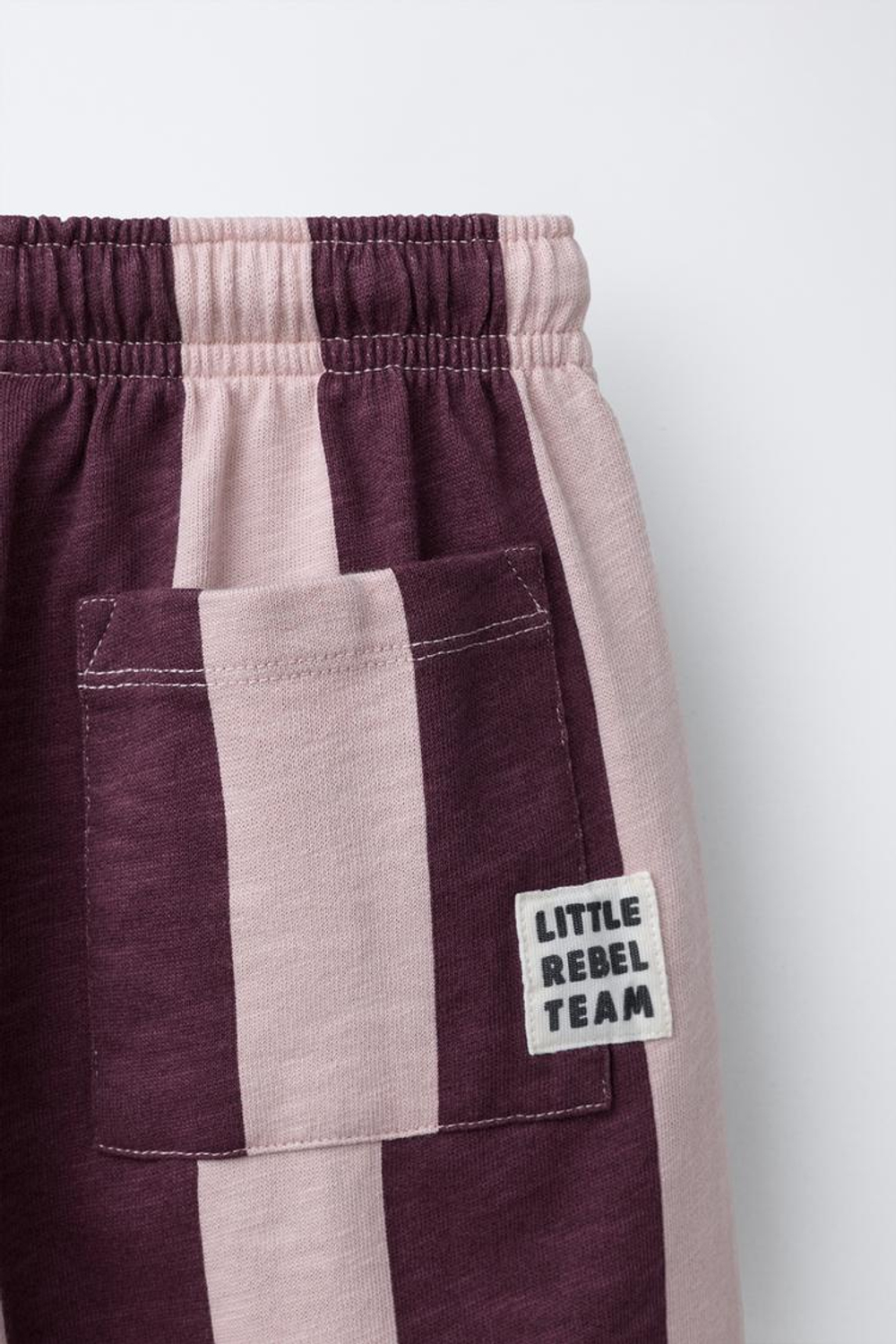 ZARA ПРЯМЫЕ БРЮКИ ИЗ МЯГКОЙ ТКАНИ В ПОЛОСКУ, ЛИЛОВЫЙ