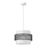 8002/1A MODERNI LN25 000 белый, черный металл/металл, текстиль Подвес Е27 60W 220V ANIMAISA