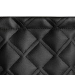 Шторы спального места с прихватами в кабину грузовика. Ламбрекен из экокожи с вышивкой Тигр и прихватами. Высота 1,5м, ширина одной стороны - 1,15м. Блэкаут, велюр. Черный цвет с бежевой бахромой