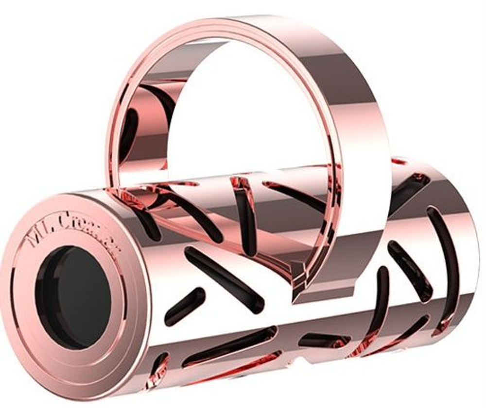 Черная вибропулька на палец Gold Finger в металлическом корпусе (Цвет: черный)