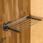 Шкаф для одежды Флеверс из массива дуба, 240х190х62 см, 4 двери 3 ящика, на металлических ножках