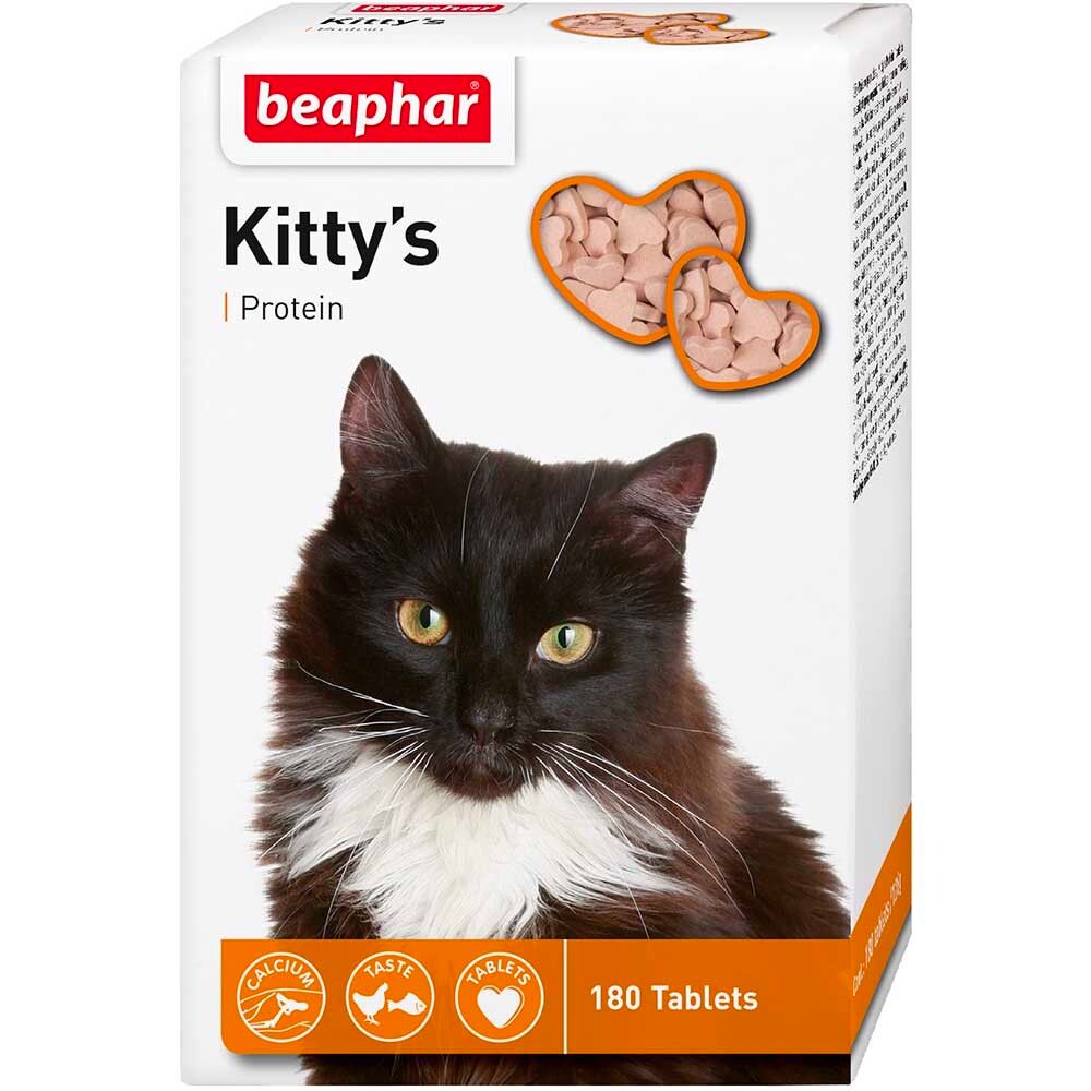 Лакомство &quot;Витаминки&quot; сердечки (протеин и рыба) 180 шт - для кошек (Beaphar Kitty&#39;s Protein)