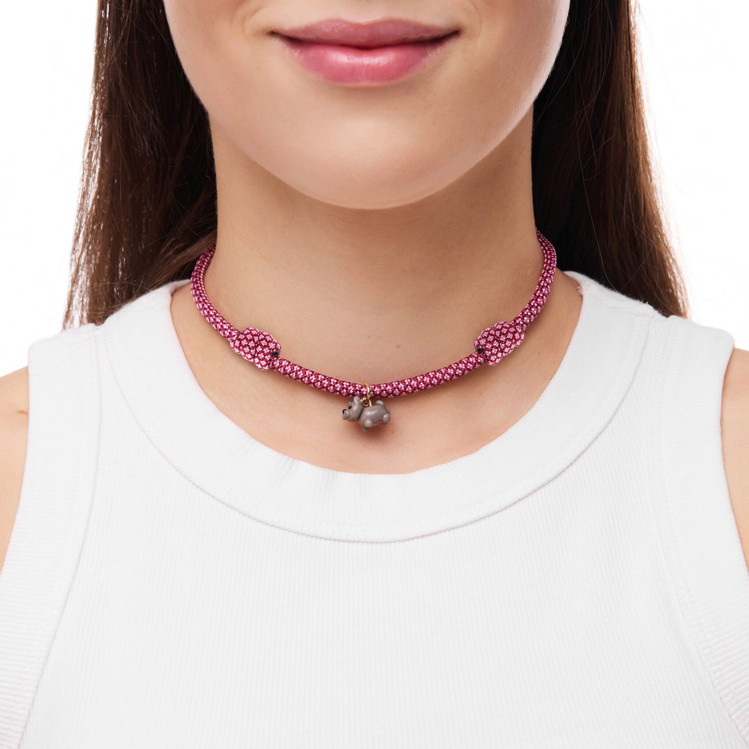 Колье Knitted Kitten Necklace - Grey Cat