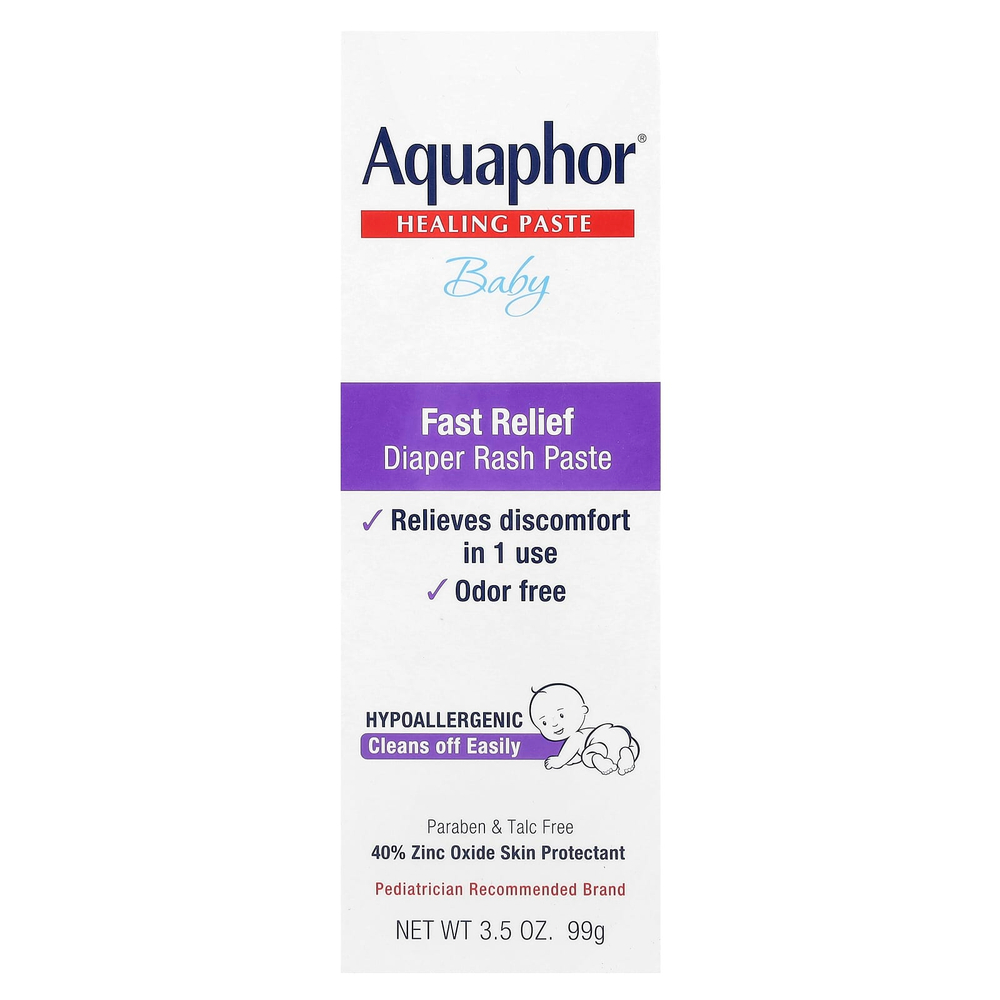Aquaphor, лечебная мазь для детей, быстрое устранение опрелостей от подгузников, 99 г (3,5 унции)