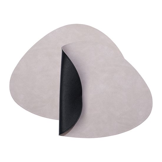 Набор из 4-х двухсторонних сервировочных салфеток drop, 33х41 см, черный/светло-серый