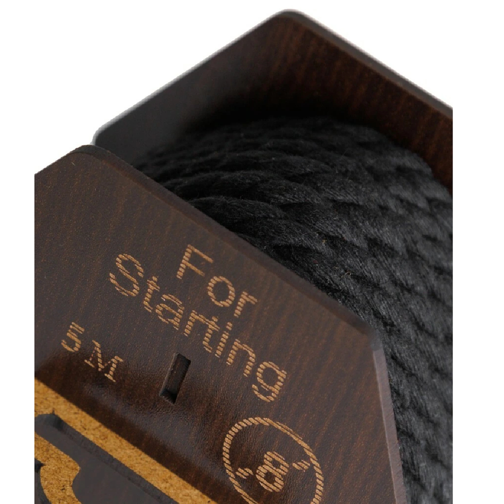 Хлопковая черная веревка для шибари на катушке 5 м