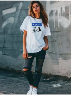 Футболка оверсайз с котиками y2k