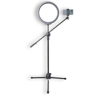 Профессиональная лампа Fujimi FJL-FL12PRO+FTS с мягким заполняющим светом + стойка 133 см с креплением для смартфона