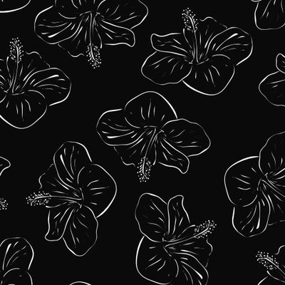 Гибискус на черном