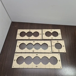 Кондуктор - Шаблон для сверления подрозетников 68 мм - 5 шт от 1 до 5 отверстий толщина 6мм фанера