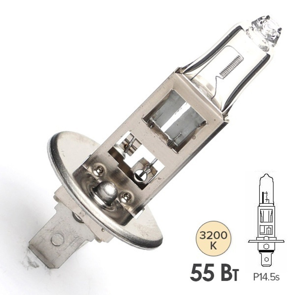 Автолампа H1 12V 55W Philips  +30% Vision Premium (P14,5s) P-12258PRC1