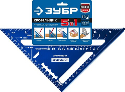 ЗУБР Кровельщик, 180 мм, 5-в-1, универсальный кровельный угольник, Профессионал (34391-18)