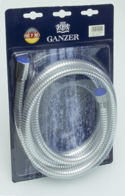 10175 Шланг для душа  175см. GANZER прозрачный  (50/1шт)