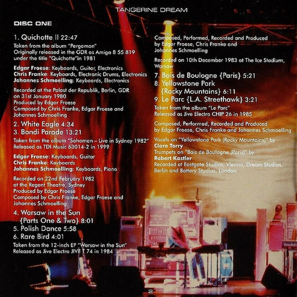 Tangerine Dream / Ride On The Ray - The Blue Years Anthology 1980-1987 (2CD)