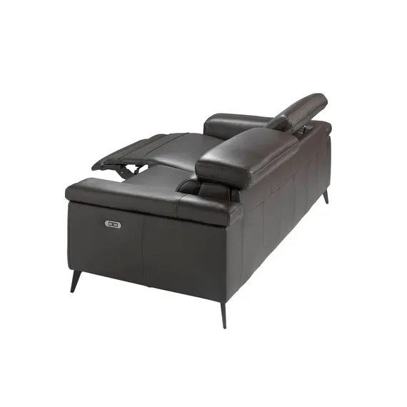 Трехместный диван с реклайнером Angel Cerda 5319-3P, темно-коричневая кожа