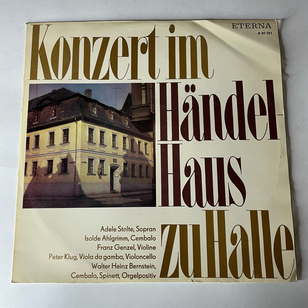 Винтажная виниловая пластинка LP Georg Friedrich Handel Гендель, Концерт В Концертом Зале им. Генделя В Галле (ГДР 1968)