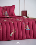 Комплект стеганного покрывала и 3 наволочек Soufiyan Chang Va ood Crimson Hermodr 130220324 Иран