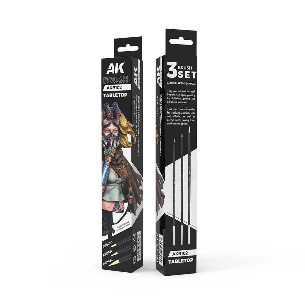 Набор кистей AK Interactive - Tabletop Synthetic Brushes Set