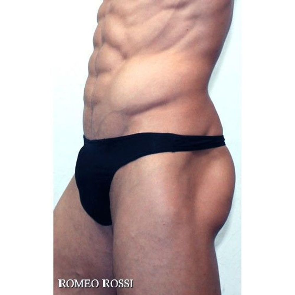 Мужские трусы стринги черные Romeo Rossi Dream String RR1005-2