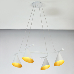 757046 Люстра CONE GW 4х6W(led) G9 БЕЛЫЙ/ЗОЛОТО