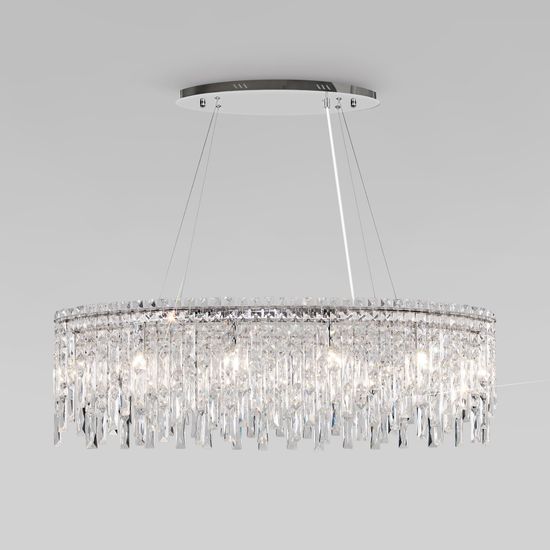 60159/10/ подвесной светильник/ хром/ прозрачный хрусталь Strotskis Smart