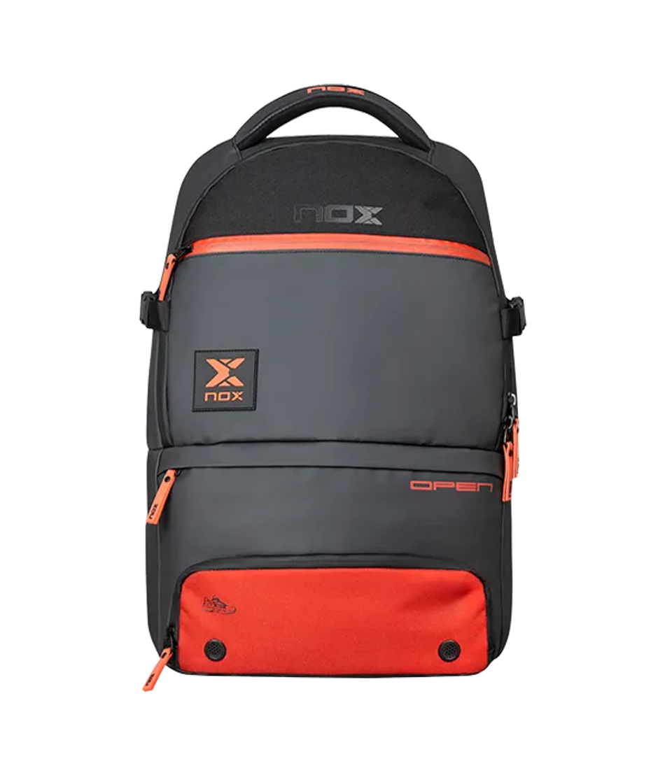 Рюкзак для падел NOX Luxury Open Series Negro-Rojo 2024-2 палетки