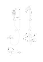 Смеситель для ванны с душевым гарнитуром WONZON & WOGHAND, Хром (WW-C2501-CR)