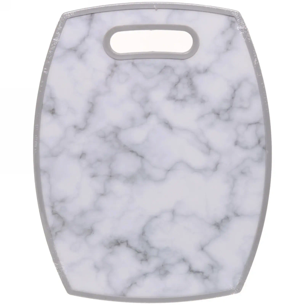 Доска разделочная пластиковая «Stone» 30*38*1см Белый мрамор, Бочонок