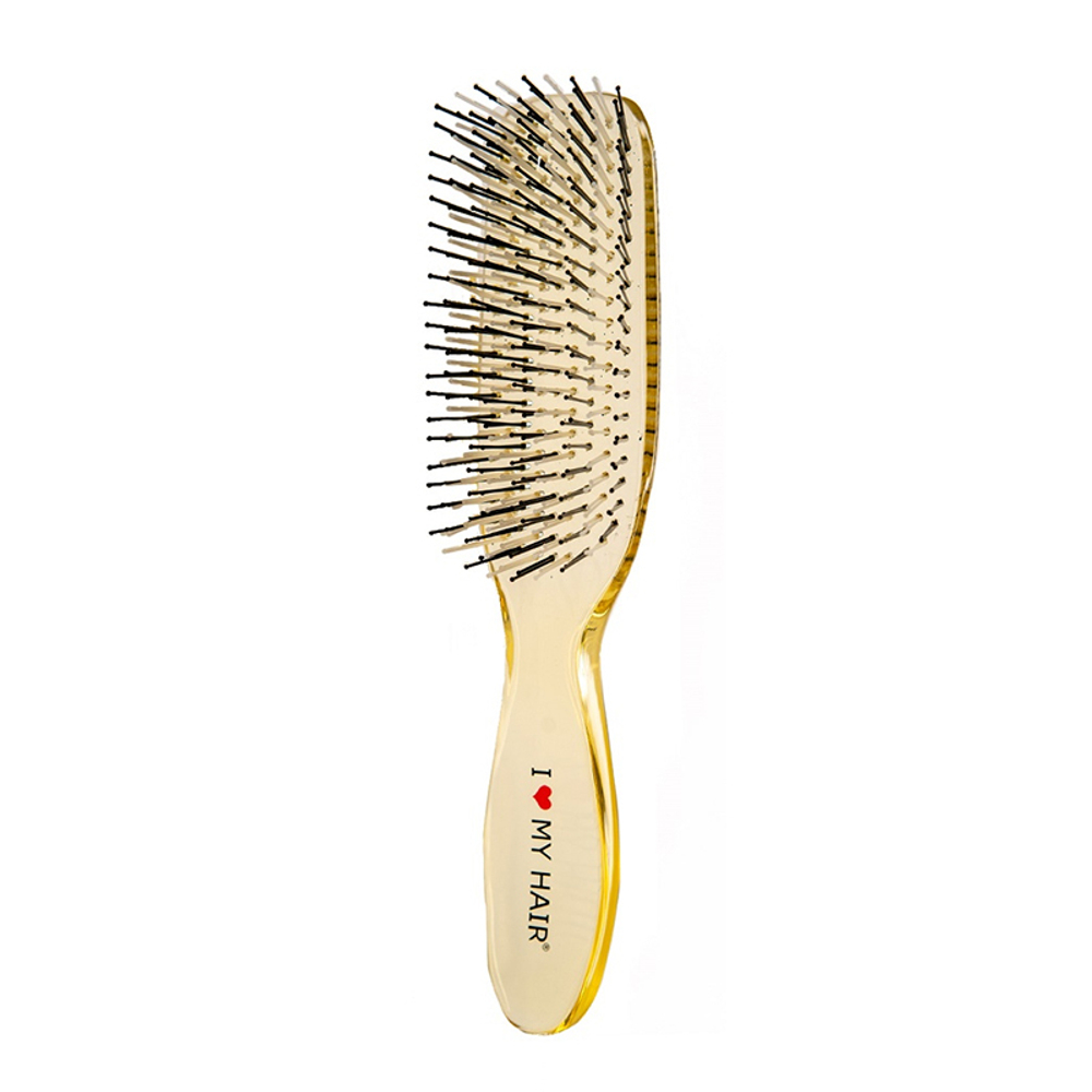 Парикмахерская щётка I Love My Hair "Русалочка" 1801 М, средняя жёлтая