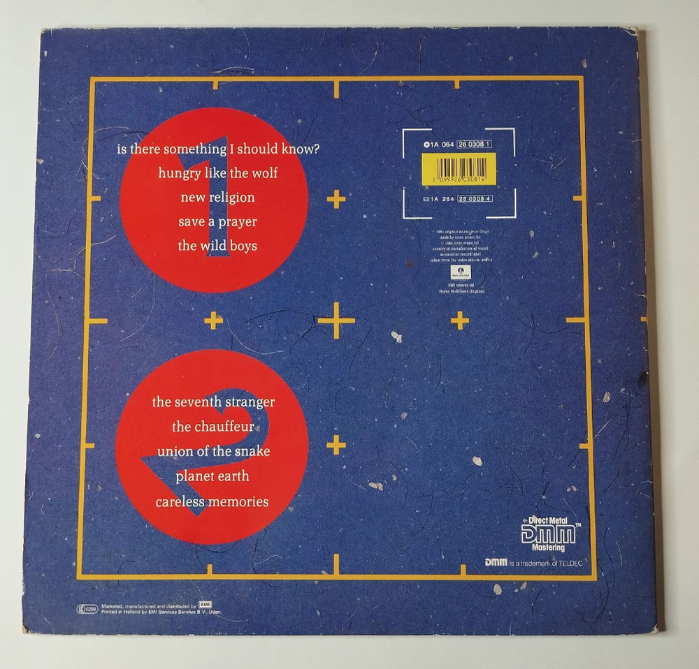 Винтажная виниловая пластинка LP Duran Duran Arena (Holland 1984) Save A Prayer