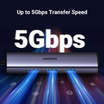 Конвертер USB 3.1 Type C на LAN RJ-45,1000Mbps + USB 3.0 HUB 3 port, 0.2m UGREEN 60600