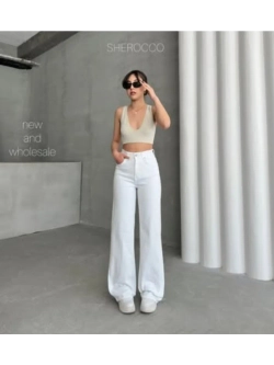 Джинсы широкие летние посадка WIDE LEG (Вайд лег)