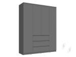 Шкаф 1600 (4-х ств) (Ш) МС Челси (графит/графит)