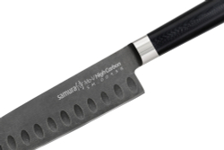 Нож кухонный Сантоку 13.8см Samura Mo-V Stonewash SM-0093B/K