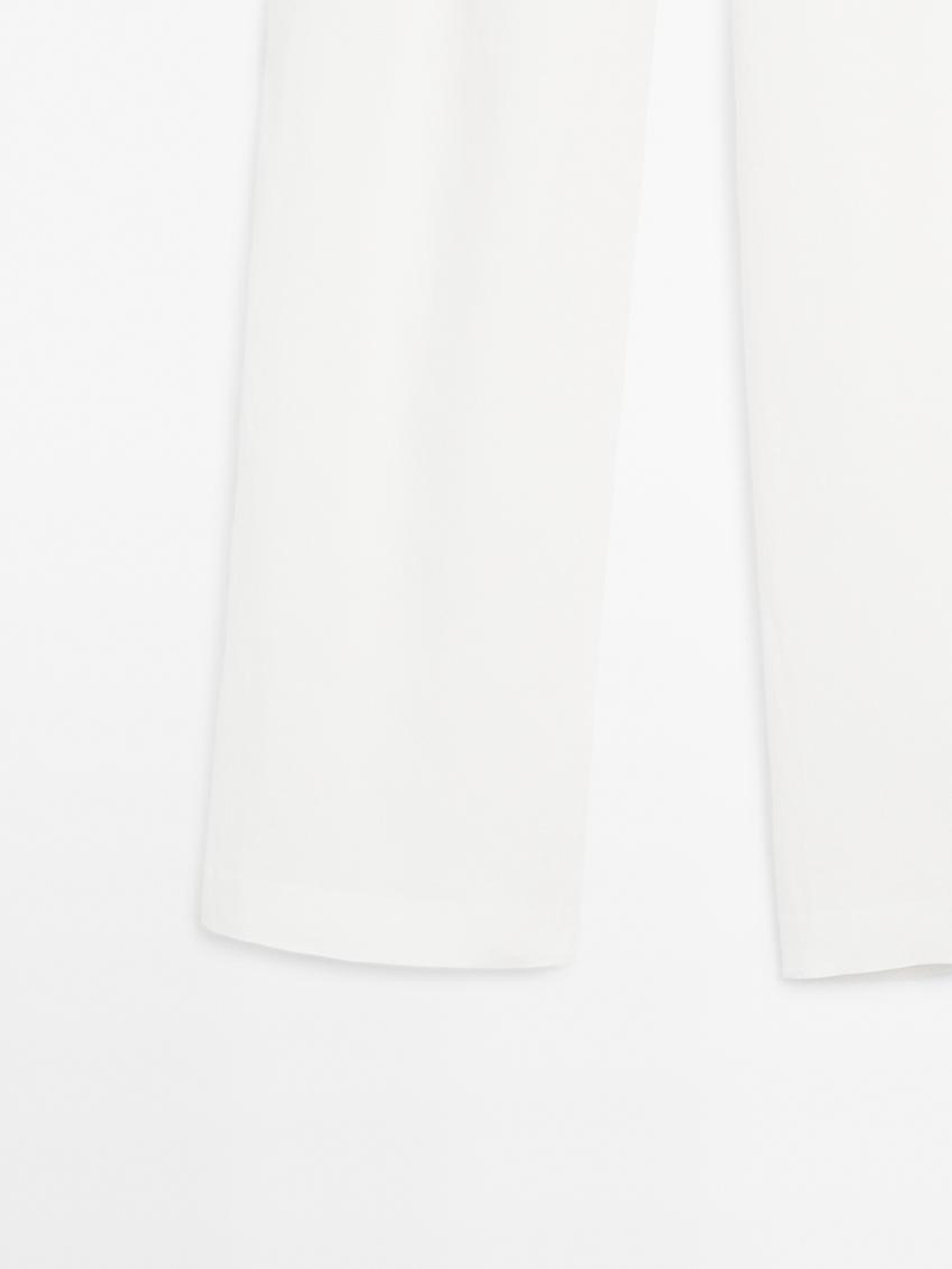 Massimo Dutti Струящиеся брюки прямого кроя с вытачками - Limited Edition, кремовый