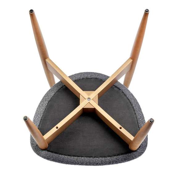 Стул Mod, тёмно-серое букле, ножки цвета орех