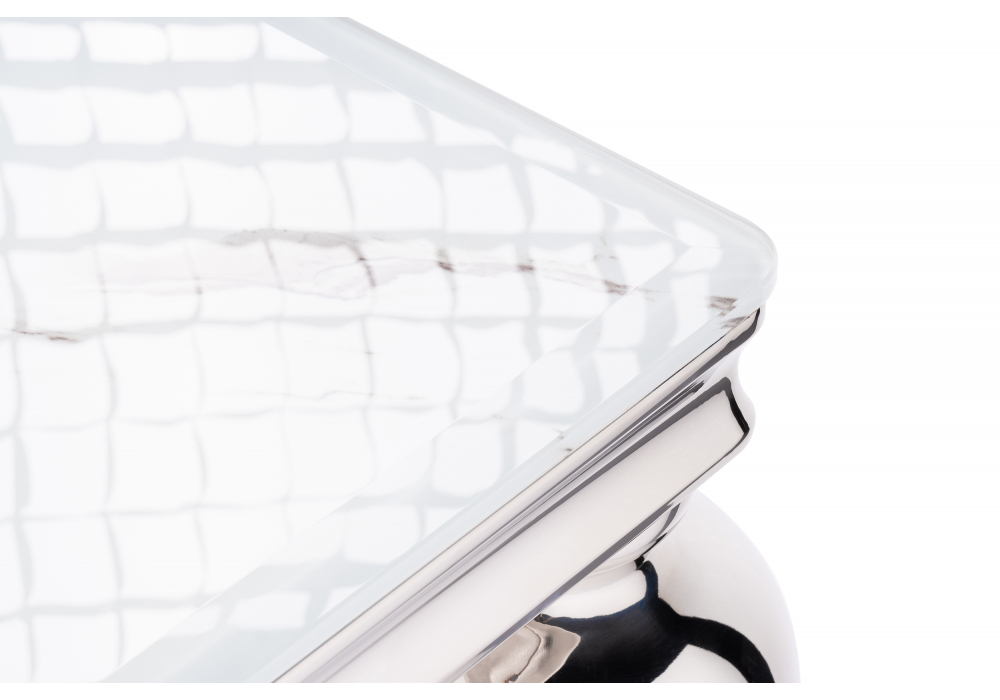 Стол стеклянный Woodville Vase белый