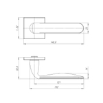 Ручка раздельная K.ARC.Q52.EXTRA SSC-16 сатин.хром