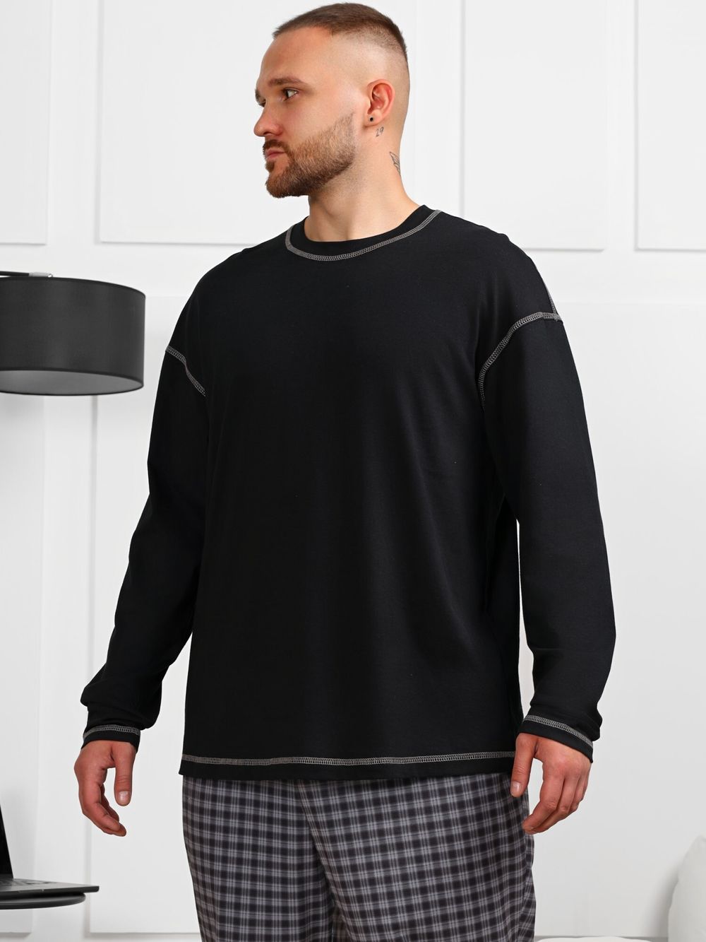 Джемпер мужской Генри-3 Виотекс ЧЁРНЫЙ