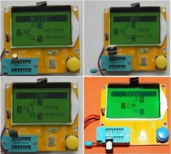 Цифровой транзистор-тестер LCR-T4 ESR MEGA328P. Измеритель ёмкости, сопротивления, индуктивности. Определение компонентов, цоколевки транзисторов.