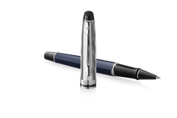 Ручка-роллер Waterman Expert22 SE deluxe Blue CT, цвет: Black, в подарочной упаковке